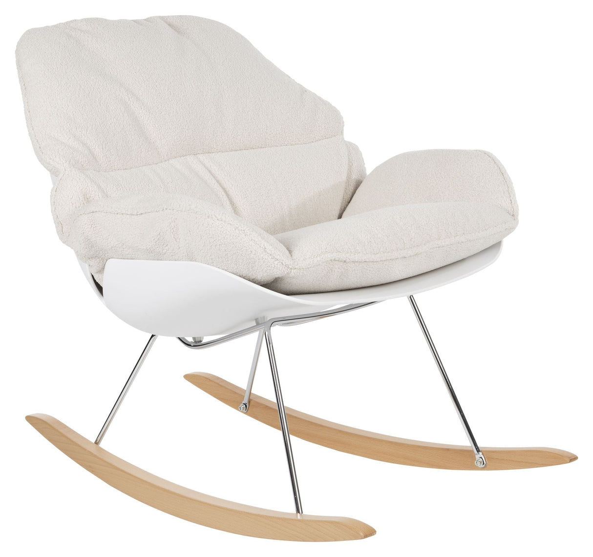 New Orleans Swing Chair, Off White Teddy