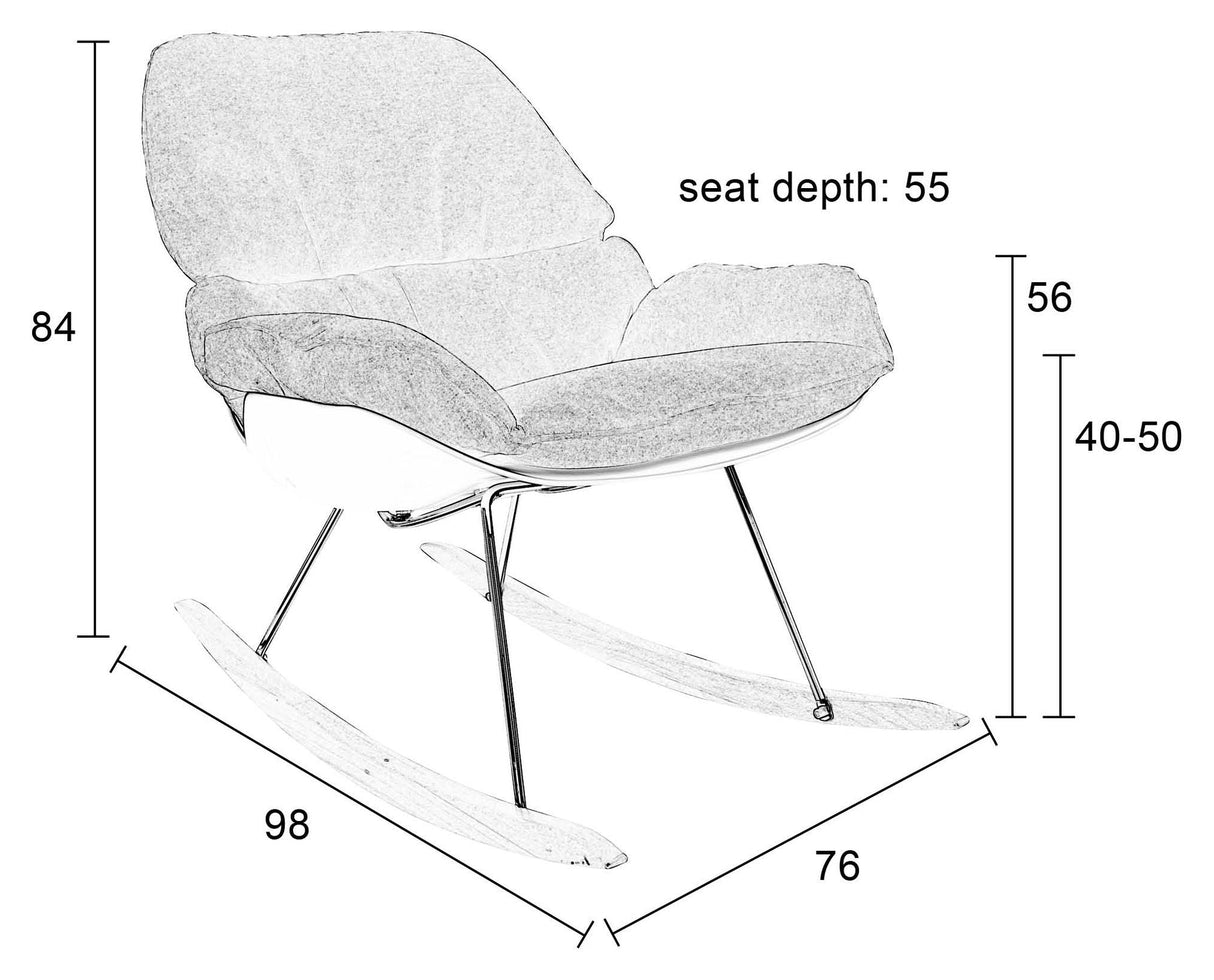 New Orleans Swing Chair, Off White Teddy