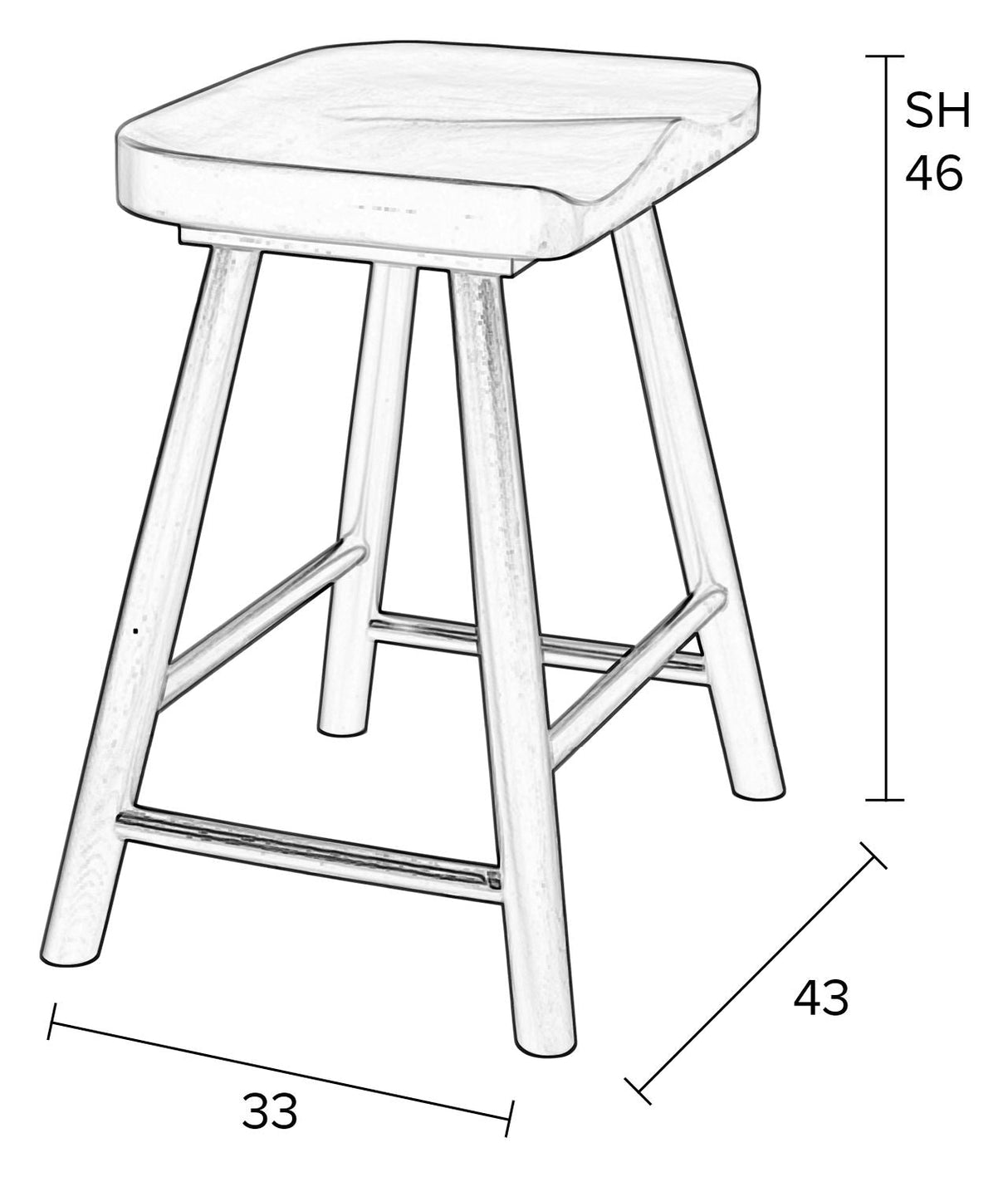 homii horisontell pall, svart