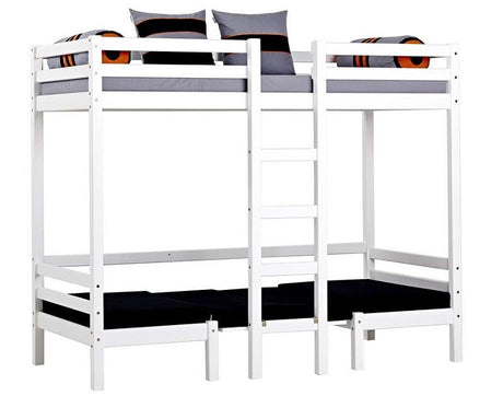 Hoppekids 4 -delad madrass 90x200 - svart