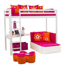 Hoppekids 5 -delad madrass 80x200 - rosa