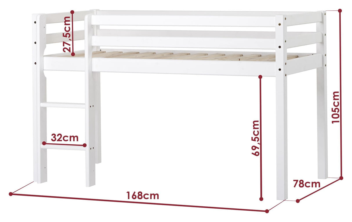 Hoppekids Eco Dream Half High Bed 70x160