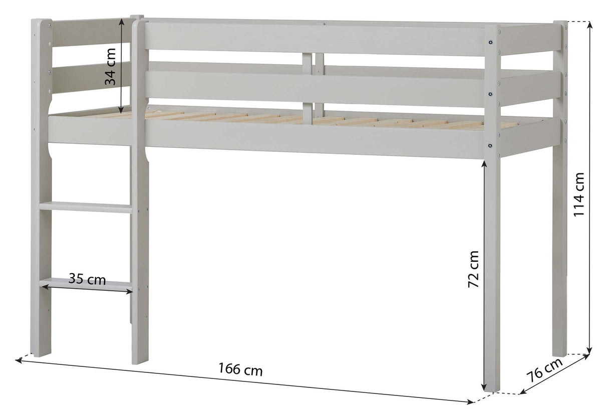 Eco Comfort Mid-High Bed Inkl. Slamat bas 70x160 cm, duva grå