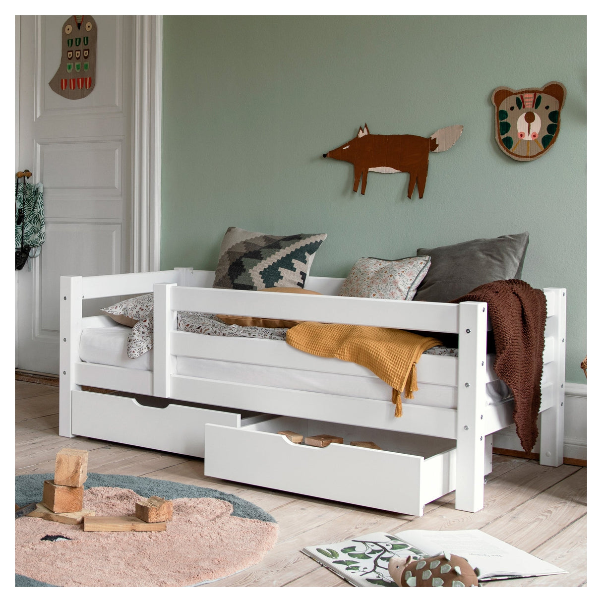 Hoppekids Eco Comfort Bed Drawer on Wheels - White