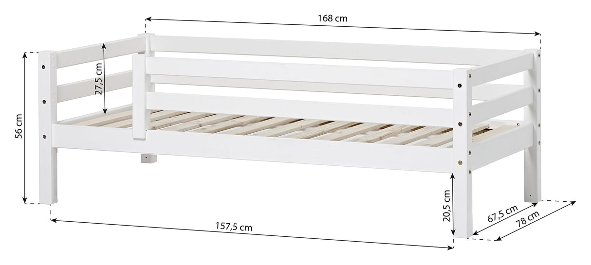 Eco Dream Junior Bed with Bed Horse 70x160, White