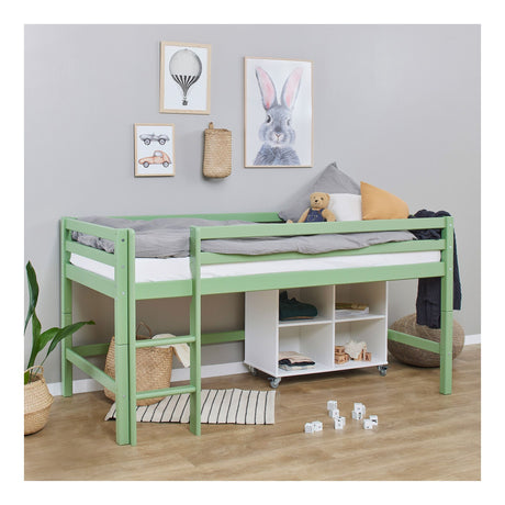 Hoppekids Eco Dream My Color Half High Bed 90x200 - Pale Green