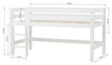 Eco Luxury Half High Bed 90x200, White