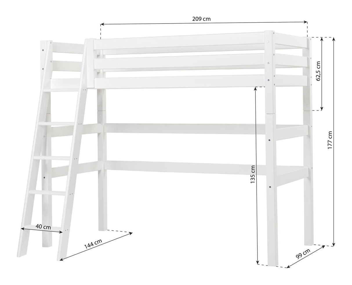 Eco Luxury High Bed w. stege 90x200