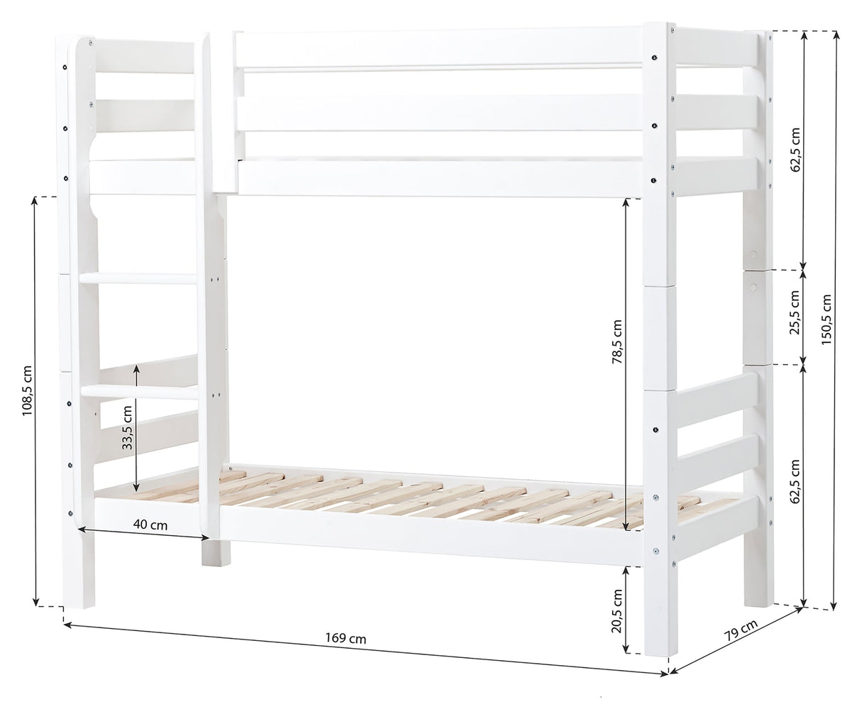 Eco Luxury Junior Bunk Bed 70x160