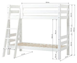 Eco Luxury Junior Bunk Bed with Ladder 70x160