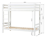 Hoppekids Eco Luxury Bunk Bed Rest 90x200 - White