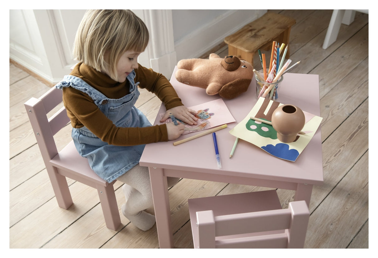 Hoppekids Mads Children's Table, Pale Mauve