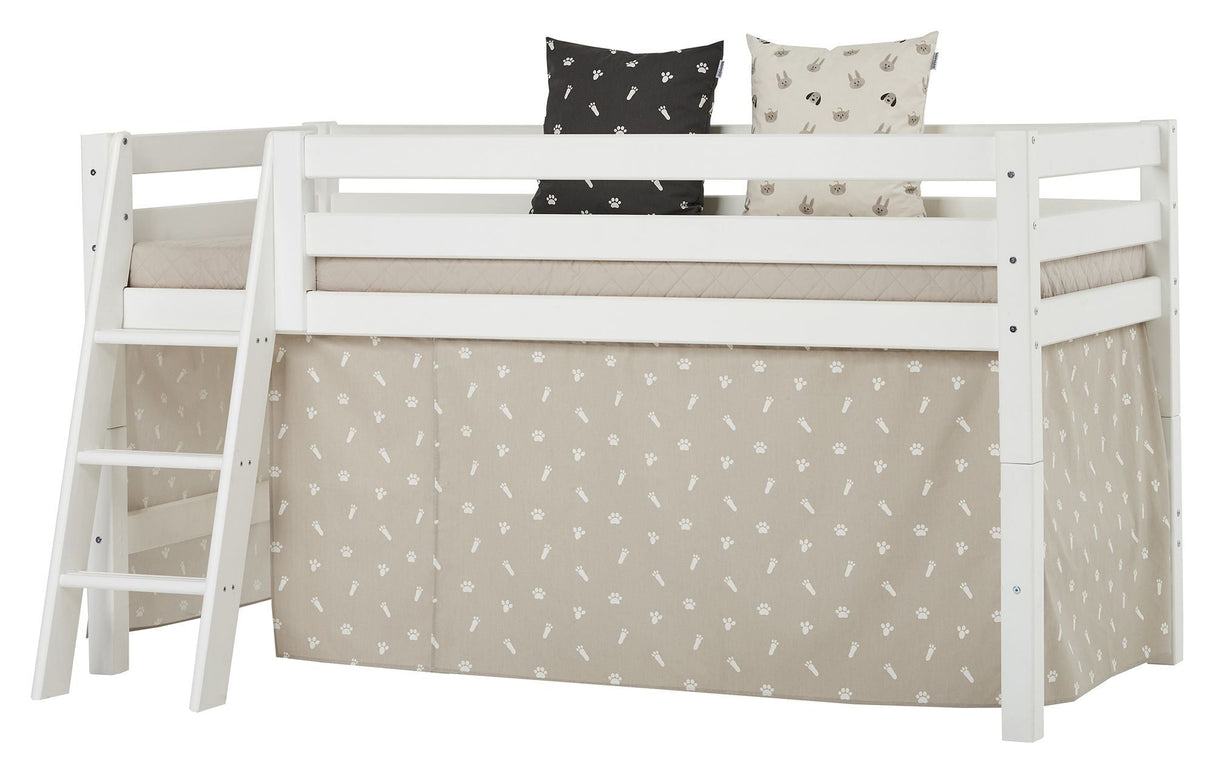 Hoppekids Eco Luxury Half High Bed 90x200 - White/Beige