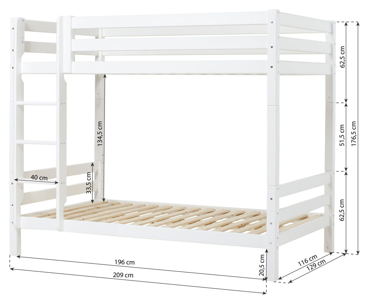 Eco Luxury Bunk Bed 120x200, White