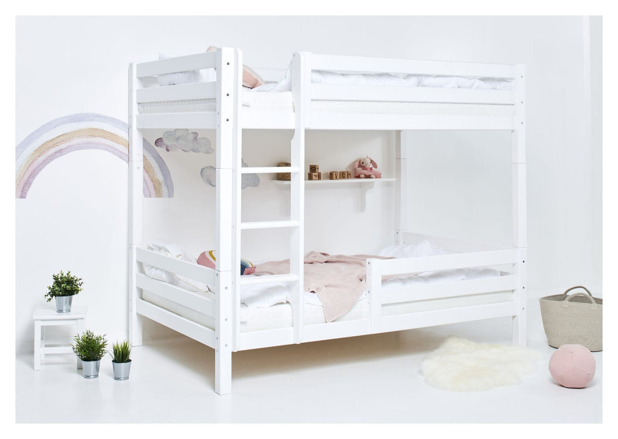 Eco Luxury Bunk Bed with Two Bed Horses 120x200, White