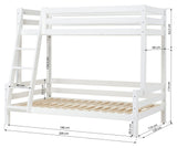 Hoppekids Eco Luxury Bunk Bed 90/120x200 - White