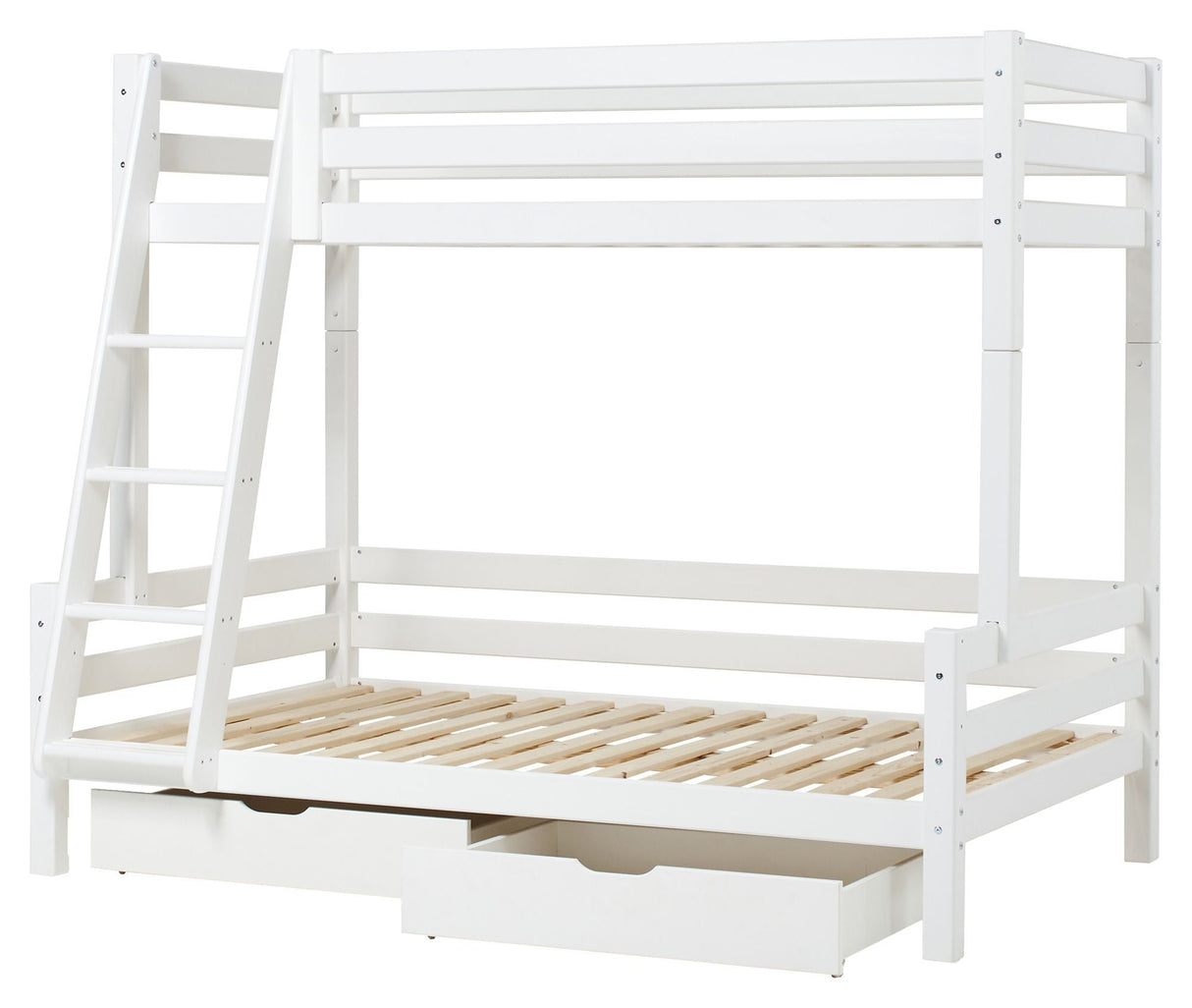 Hoppekids Eco Luxury Bunk Bed 90/120x200 - White