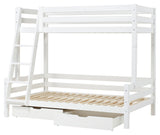 Hoppekids Eco Luxury Bunk Bed 90/120x200 - White