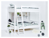 Hoppekids Eco Luxury Bunk Bed med sluttande stege 120x200 - vit