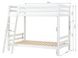 Hoppekids Eco Luxury Bunk Bed med sluttande stege 120x200 - vit