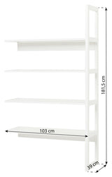 Hoppekids våningar hyllan - 1/2 avsnitt w. 4 hyllor - 100 cm