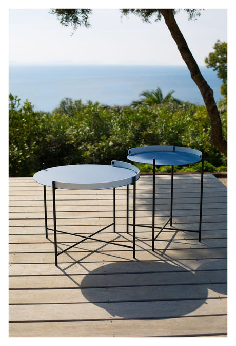 Houe, Edge Tray Table Blue, Ø46