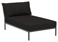 Nivå 2 Chaise Longue, Charcoal Sunbrella