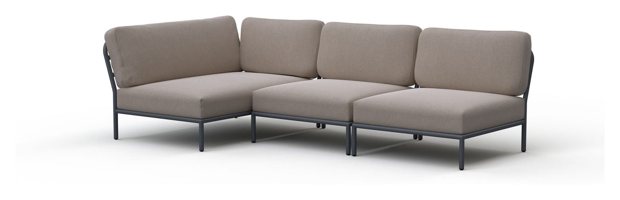 Houe, Level Lounge Bed, Höger, Grey Sunbrella