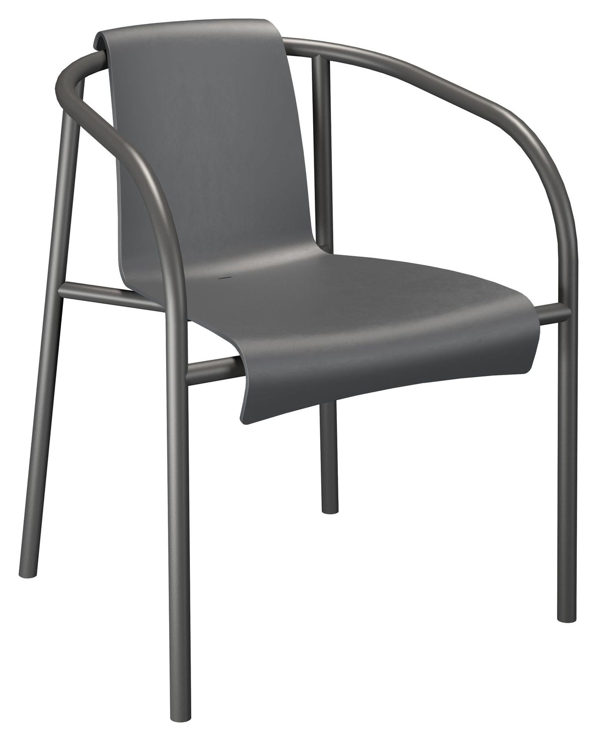 Nami Garden Chair w. arm, mörkgrå