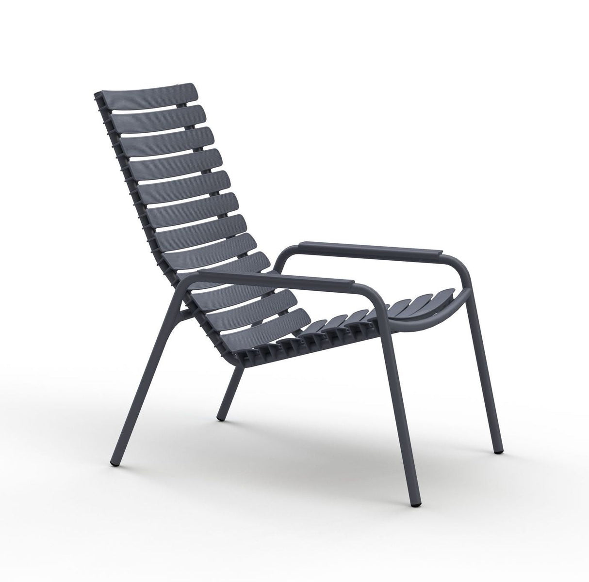 Reclips Lounge Chair med Alu Louvers, Alu. arm, grå