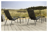 Reclips Lounge Chair med aluminiumloar, aluminiumarm, svart