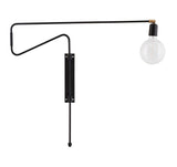 Swing Wall Lamp, Black, L: 70