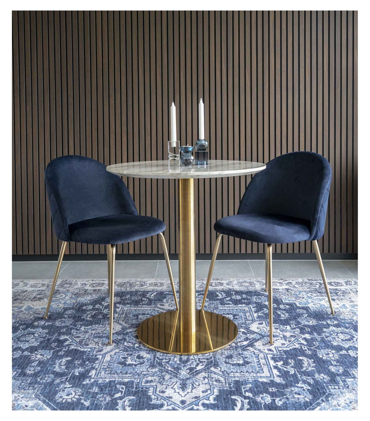 Geneve Dining Chair, Blue Velvet