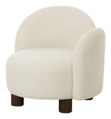 Honolulu Lounge Chair, Bouclé, vänstervänd, rund, vit