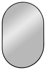 Madrid Oval Mirror 50x80, ram i svart