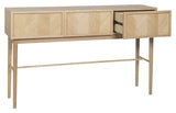 Hübsch Herringbone Console Table w. 3 lådor, ek/ek faner