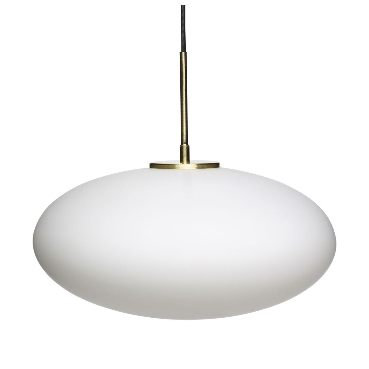 Hübsch Muse Lamp Shade Oval, White Glass