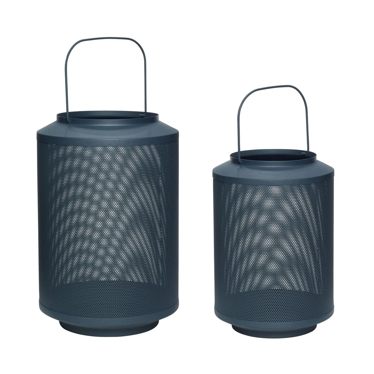 Hübsch Edge Lantern Set Ø21/Ø26, Green Metal