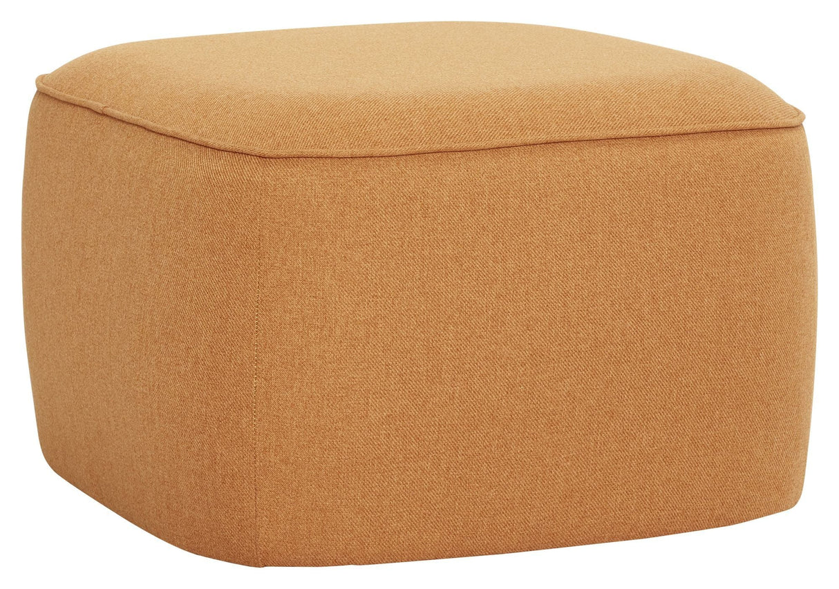 Hübsch kub pouf polyester orange