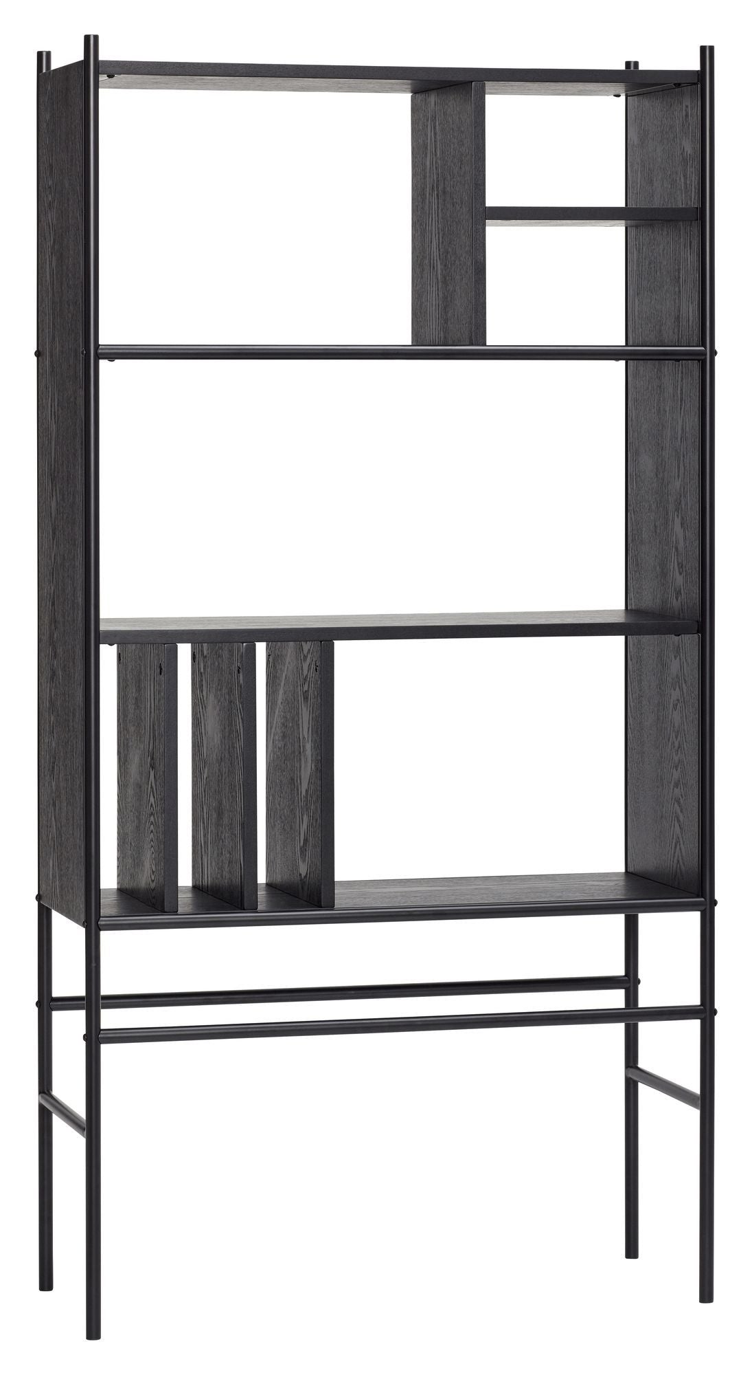 HübSch Divide Shelf w/hyllor, aska/metall, svart, H: 160