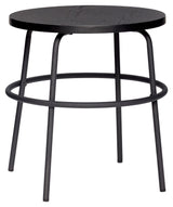 HübSch Ash Side Table i Black Ash Veneer, Ø45