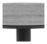 Ibiza Bar Table, Ash Veneer/Metal Black, Ø80