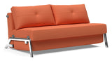 Cubed 160 Chrome Soffa Bed, Argus/Rust