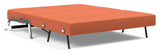 Cubed 160 Chrome Soffa Bed, Argus/Rust