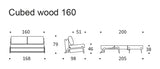 Cubed 160 träbäddsoffa, Argus/rost