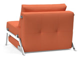 Cubed 90 Chrome Lounge Chair, Argus/Rust