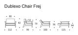 Dublexo Frej Lounge -stol, rökt ek, natur, vridkol