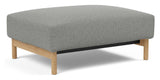 Malloy Wood Ottoman, Bouclé/Ash Grey