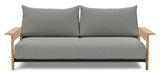 Malloy Wood Soffa Bed, Bouclé/Ash Grey