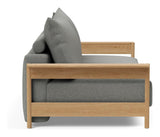 Malloy Wood Soffa Bed, Bouclé/Ash Grey